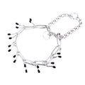 Dog training collar chain with protective sleeve and lead, Q195 iron, adjustable size