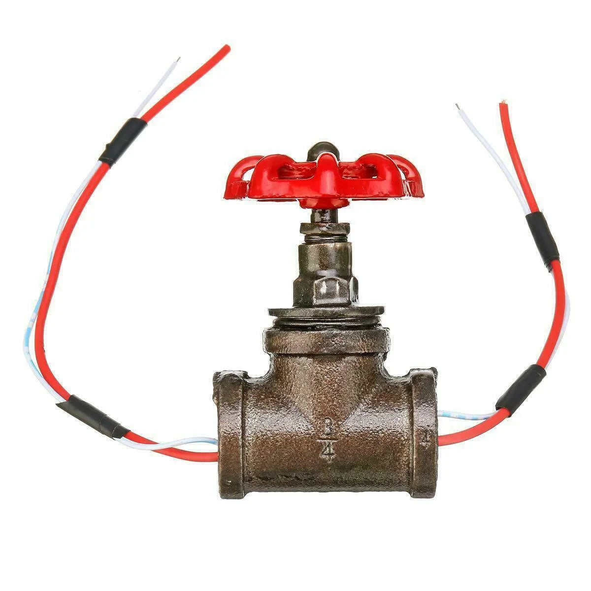 Red brass industrial tee connector with 3/4 inch threaded connections