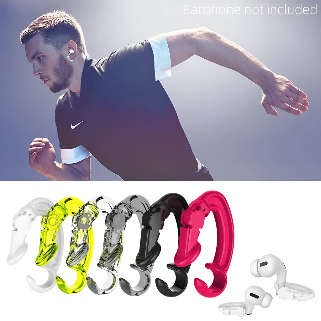 Soft ear hooks compatible with wireless Bluetooth headsets for sport running cycling, black colour option