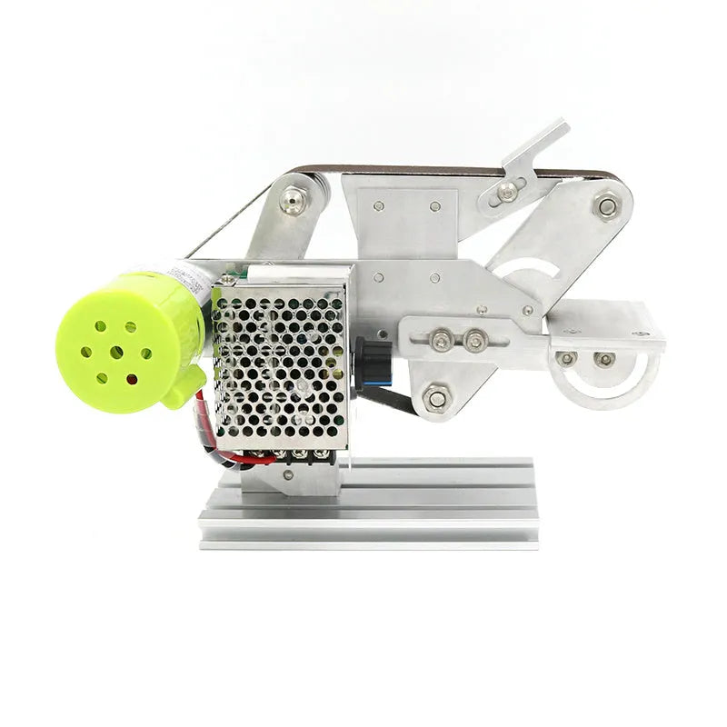 895 fixed-angle mini desktop belt sander and sharpening machine on a workbench.