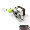 895 fixed-angle mini desktop belt sander and sharpening machine on a workbench.