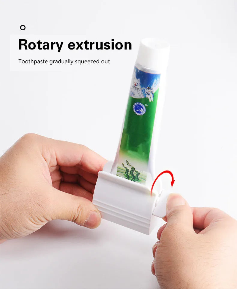 Large toothpaste squeezer in plastic and ABS, white colour, for bathroom use