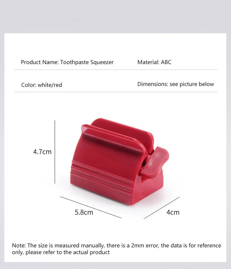 Large toothpaste squeezer in plastic and ABS, white colour, for bathroom use