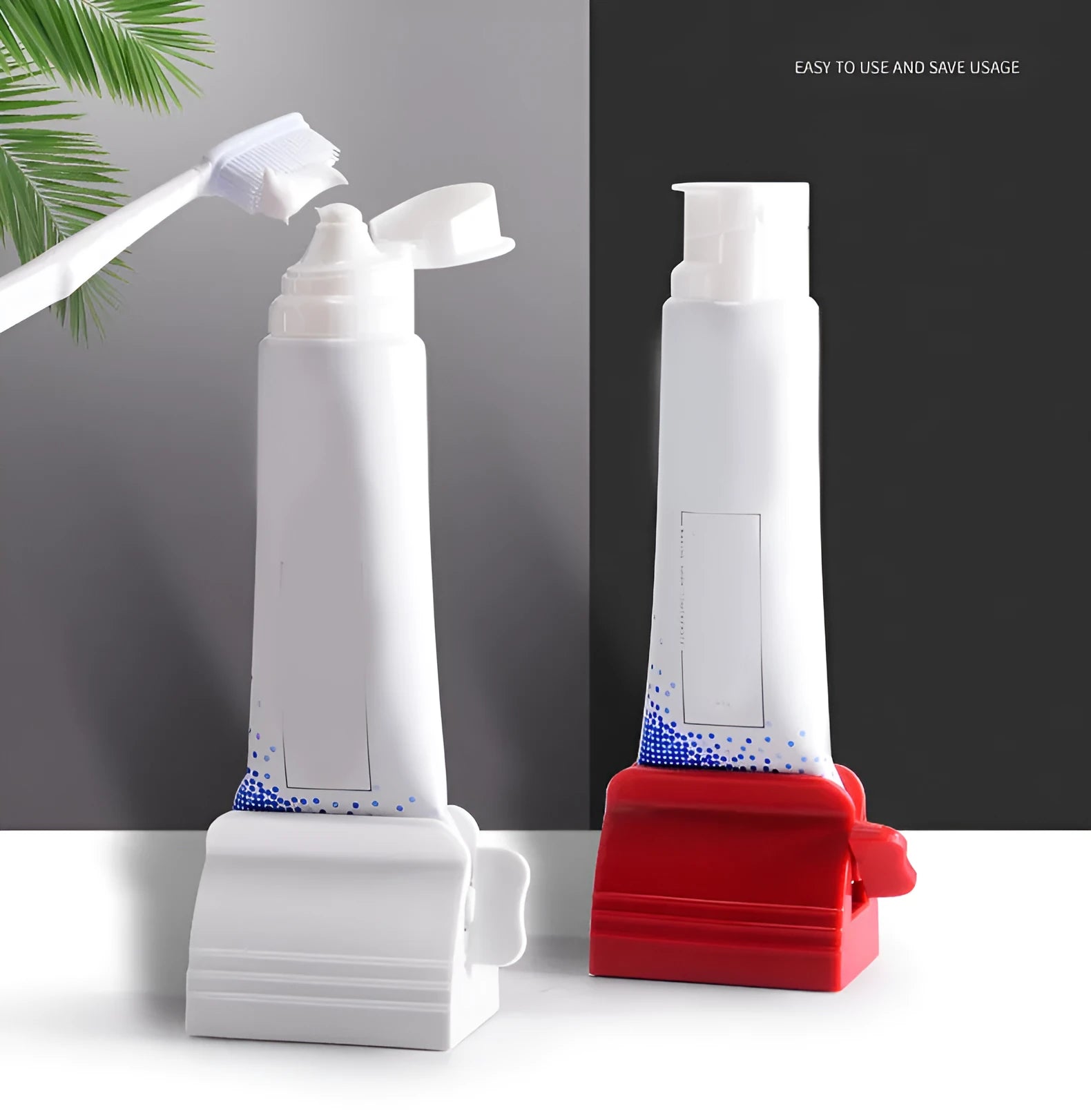 Large toothpaste squeezer in plastic and ABS, white colour, for bathroom use