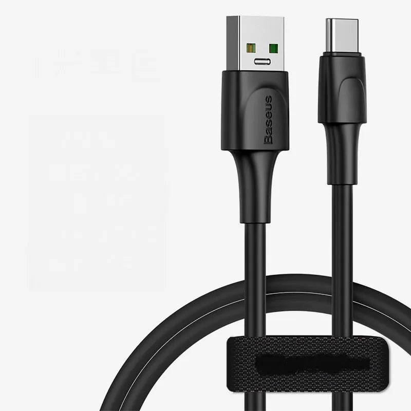 Baseus black and white Micro USB fast charging cables showing 1m and 2m length options for Android phones.