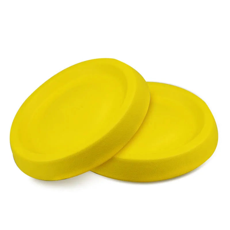 Yellow EVA dog throwing toy for training weighing 70g