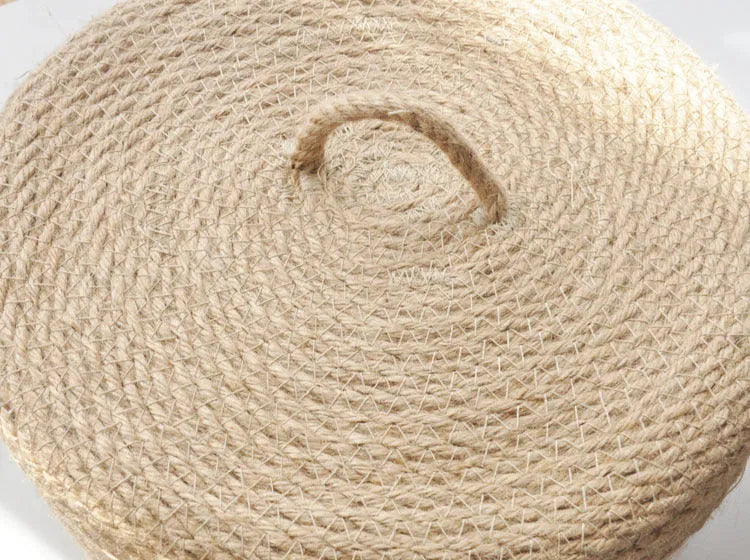 Japanese style linen fabric storage basket with dustproof cover in small, medium, and large sizes