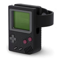 Small silicone watch charging stand in Black compatible with iWatch 5th generation on a desktop