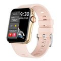 D06 smartwatch with colour screen and liquid silicone strap on a wrist, showing call interface.