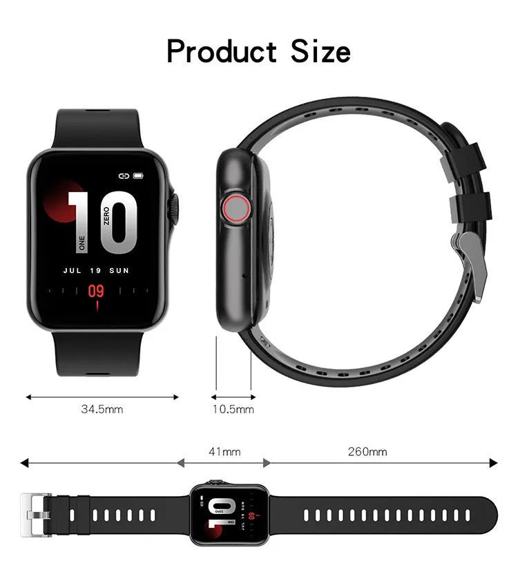 D06 smartwatch with colour screen and liquid silicone strap on a wrist, showing call interface.