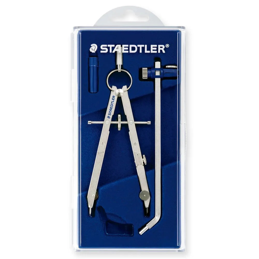 Staedtler 551 01 steel car compass with telescopic rod and technical drawing circle