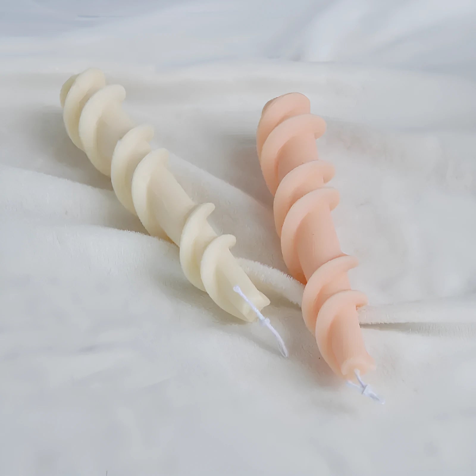 Rotating lace candle silicone mould for making spiral decorative candles