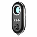 Compact black wireless security detector with vibration alarm for travel anti-theft protection