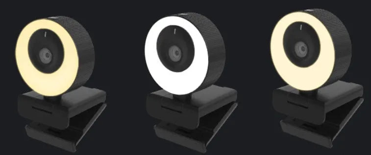 Black USB webcam with 1080p resolution, auto-focus, and a built-in microphone on a 1.7m cable