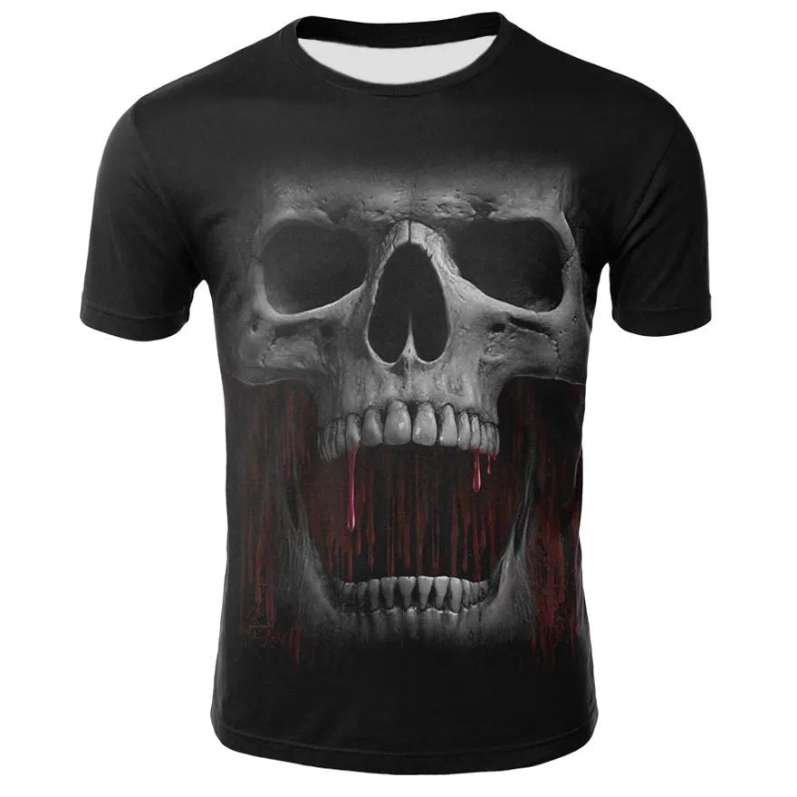 Milk silk spandex 3D digital print T-shirt slim fit round neck short sleeve in multiple colours