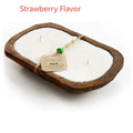 Wooden basin soy wax aromatherapy candle with wooden wick and lavender fragrance