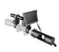 Black digital night vision goggles with 5 inch LCD screen and large objective lens