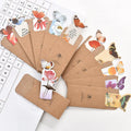 Cute butterfly design paper bookmark with Japanese Korean style, 13.5cm long.