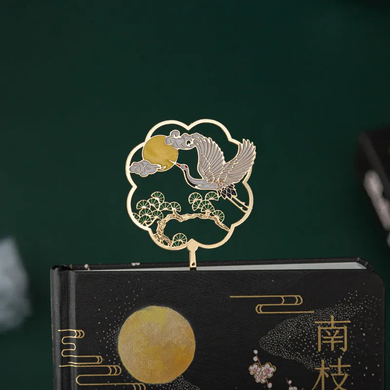 Chinese style metal feather pen with traditional calligraphy nibs and notebook gift set