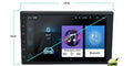 Black Android car GPS navigator with a large 10-inch rotating LCD screen designed for GM vehicles.
