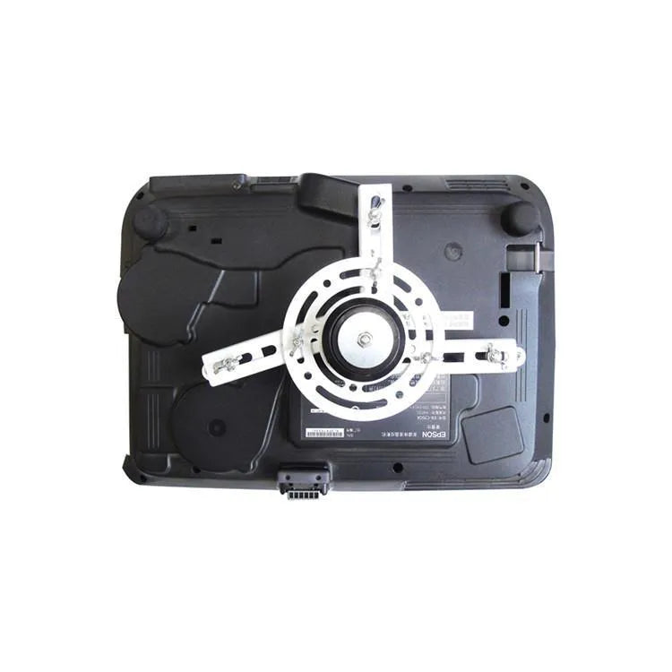 Electric projector ceiling hanger mount with ultra-thin chassis and wireless remote control