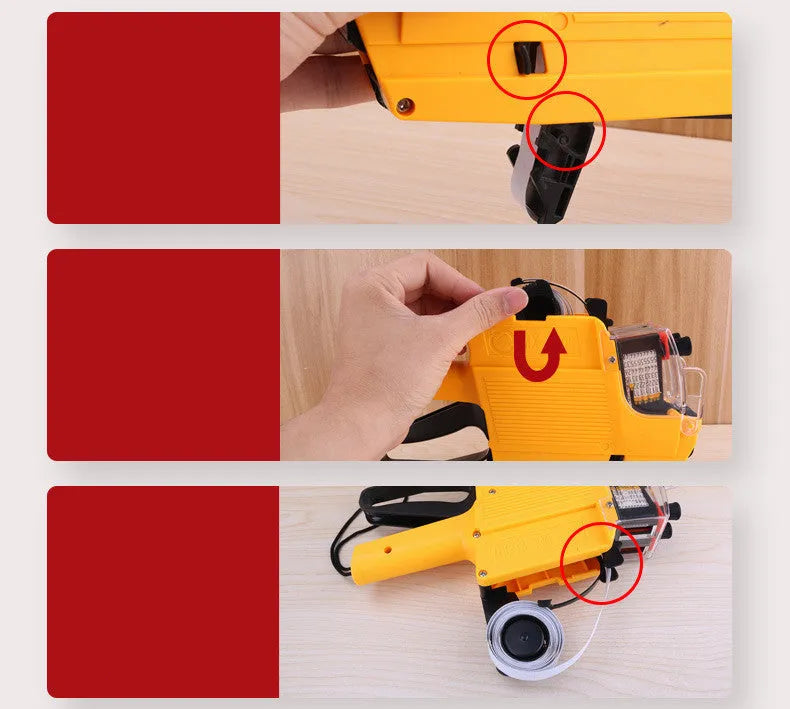 Manual coding price machine for supermarket bottle labelling with bidirectional printing