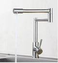 Silver stainless steel dual mixer tap with 360-degree rotating head