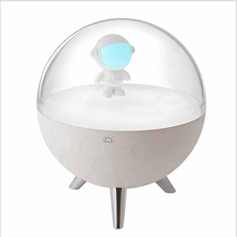 Cartoon guardian design USB night light with white and blue light options on desk