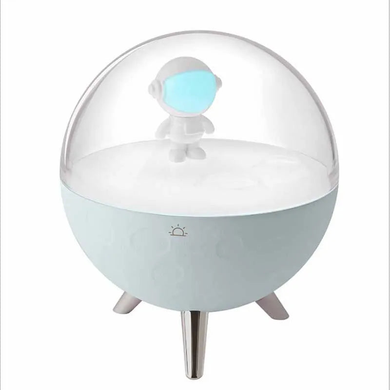 Cartoon guardian design USB night light with white and blue light options on desk