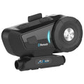 Motorcycle Bluetooth intercom headset with 500-metre range and anti-noise tweeter in English version colour