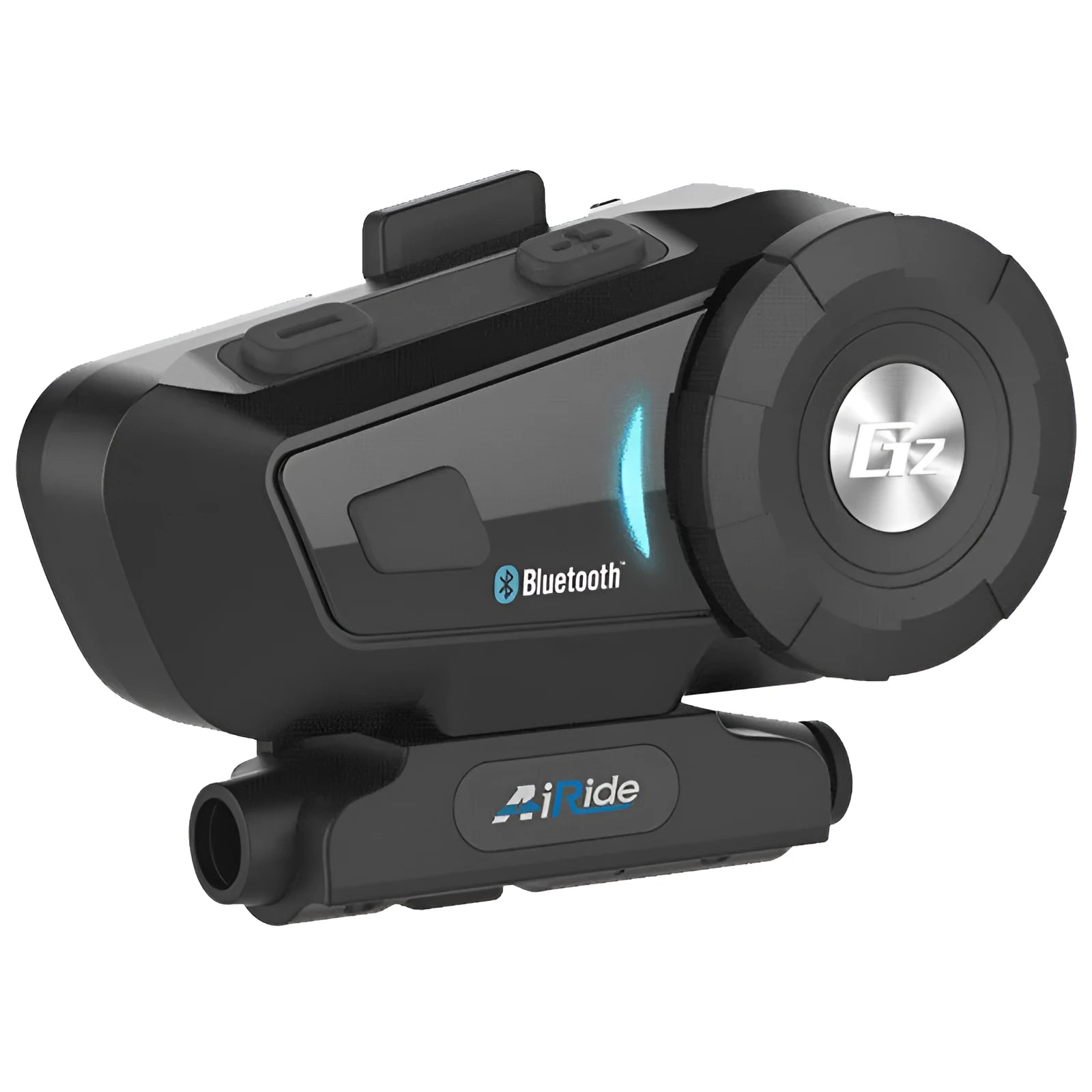 Motorcycle Bluetooth intercom headset with 500-metre range and anti-noise tweeter in English version colour