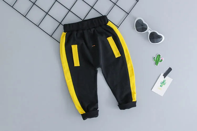 Boys two piece track suit long sleeve pants suit in blue on child spring autumn outfit