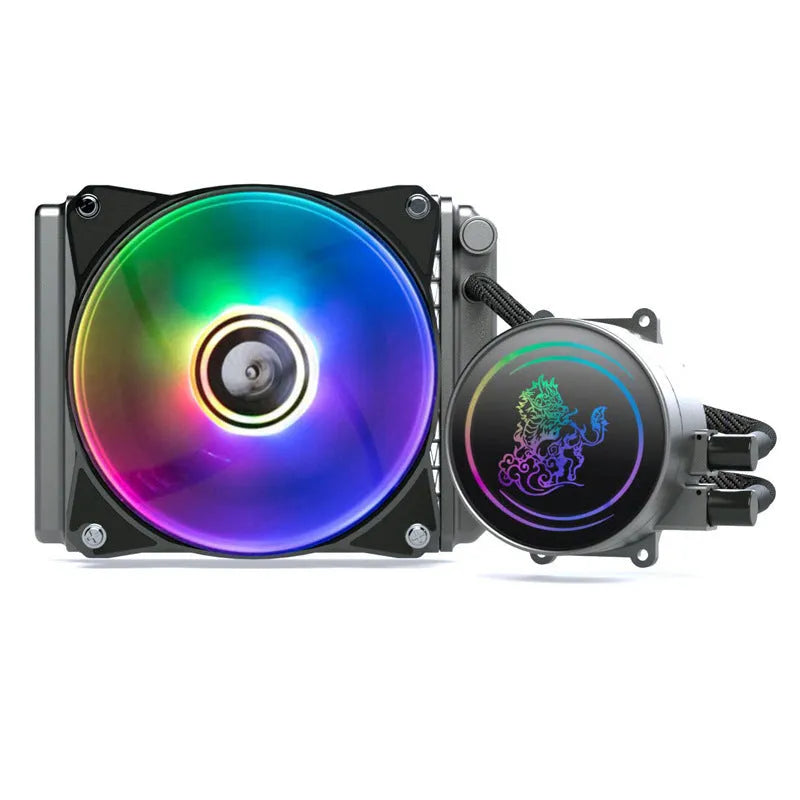 Kirin 240 CPU water cooling radiator with colourful ARGB lighting and aluminium-copper construction