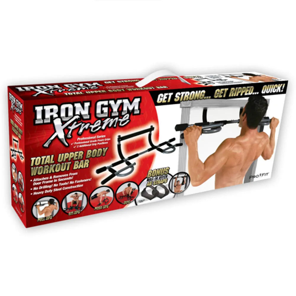 Black steel wall-mounted pull-up bar for home fitness strength training