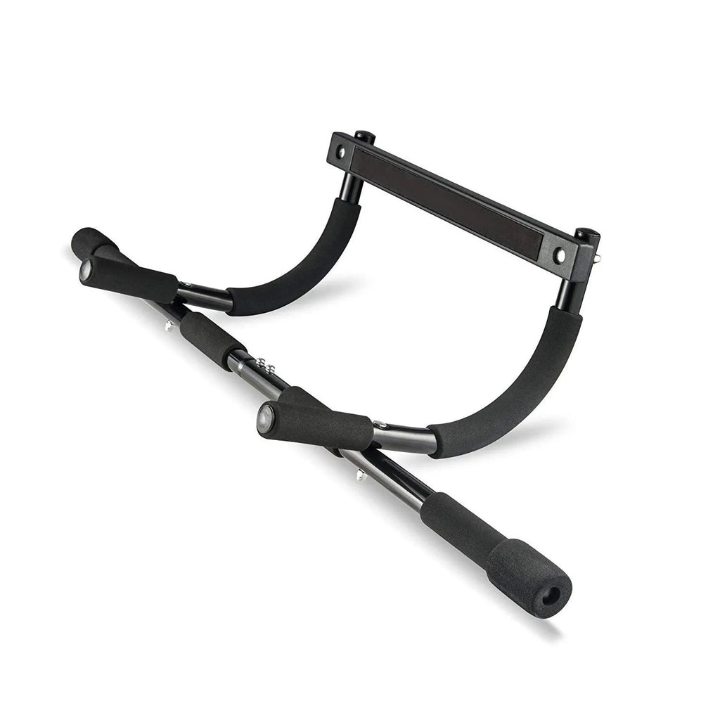 Black steel wall-mounted pull-up bar for home fitness strength training