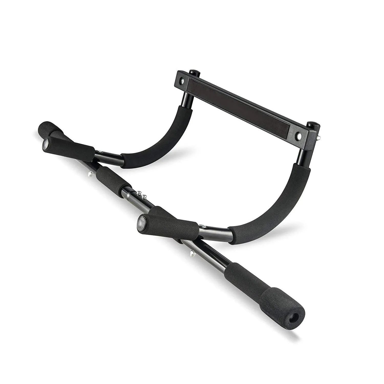 Black steel wall-mounted pull-up bar for home fitness strength training