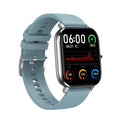 Smart bracelet with touchscreen displaying health metrics on wrist with silicone strap option