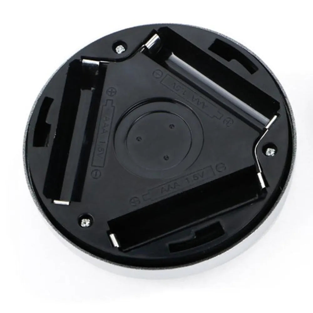 Silver square wireless motion sensor night light for automatic bedside or hallway lighting.