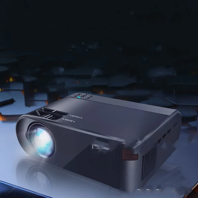 Portable Android projector with WiFi connectivity and 8K Blu-ray lens for mobile same-screen projection