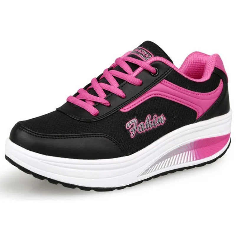 Women's heelless sports shoes in multiple colours with 3-5cm mid-heel for travel and spring wear
