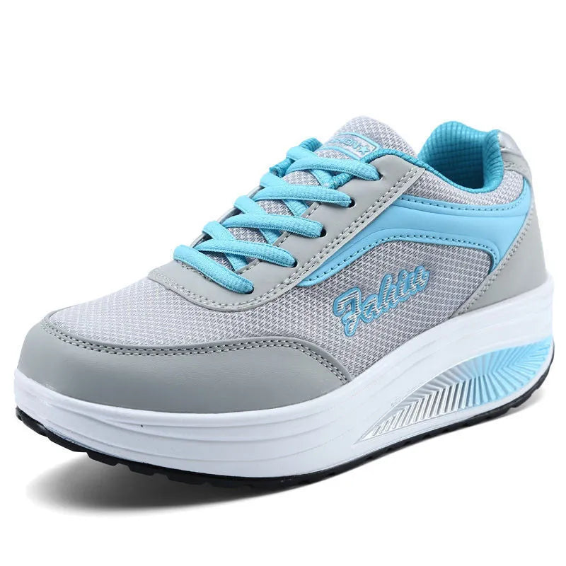 Women's heelless sports shoes in multiple colours with 3-5cm mid-heel for travel and spring wear