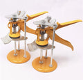 Metal alloy tile raising locator with adjustable height for concrete tile installation