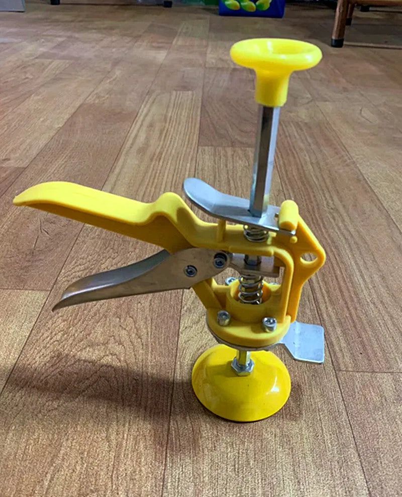 Metal alloy tile raising locator with adjustable height for concrete tile installation