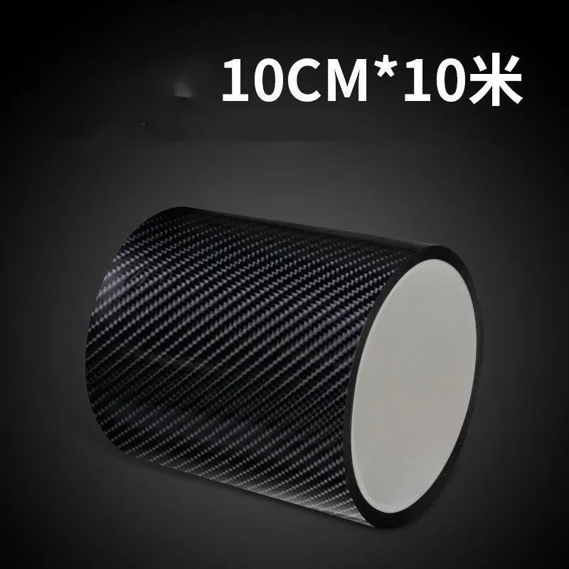 General Car Door Sill Strip Anti-Stepping Bumper Film in Carbon Fiber 5D Style Protective Anti-Collision Film for Vehicle Door Edge 3cm 5cm 7cm 10cm Width Options Multiple Lengths 3m 5m 10m Self-Adhesive Universal Fit Protective Trim