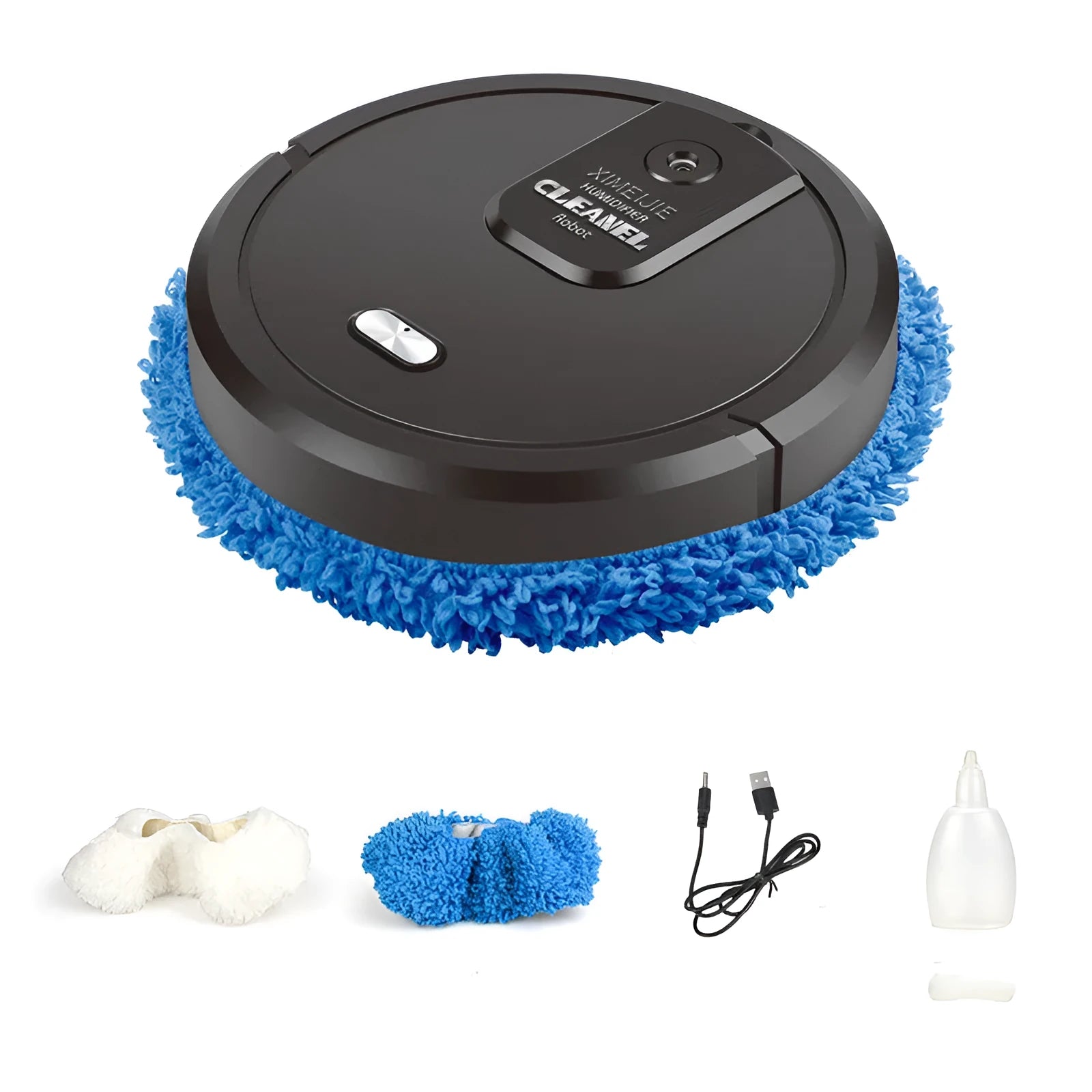 Automatic spray sweeping and mopping robot cleaner with drag sweep suction system