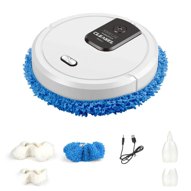 Automatic spray sweeping and mopping robot cleaner with drag sweep suction system