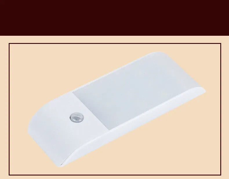 Rechargeable infrared sensor night light with 12 LEDs and PVC shade for corridors and cabinets