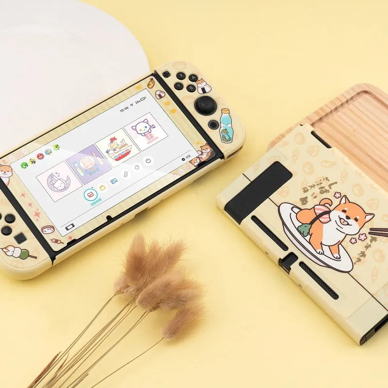 Sea Otter silicone and PC hard protective shell case for Nintendo Switch and Switch Lite controllers.