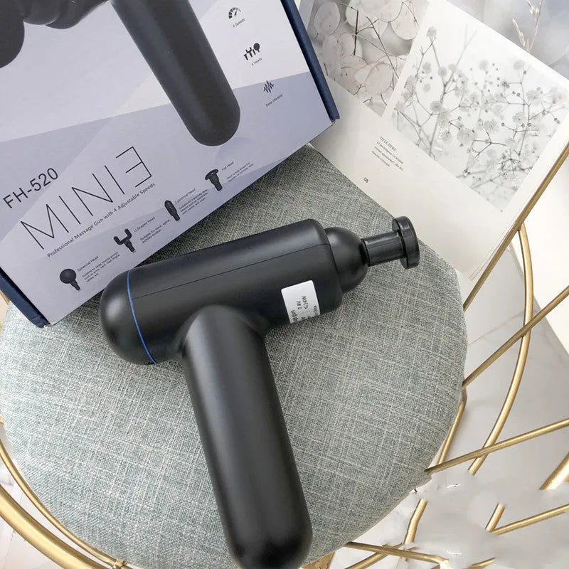 God fascia gun muscle massager in black colour with USB charging port