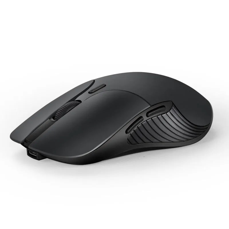 Blue smart voice mouse with 2.4G wireless connection and voice translation function on desktop